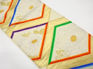 アンティーク　菱に花模様織り出し袋帯（材料）